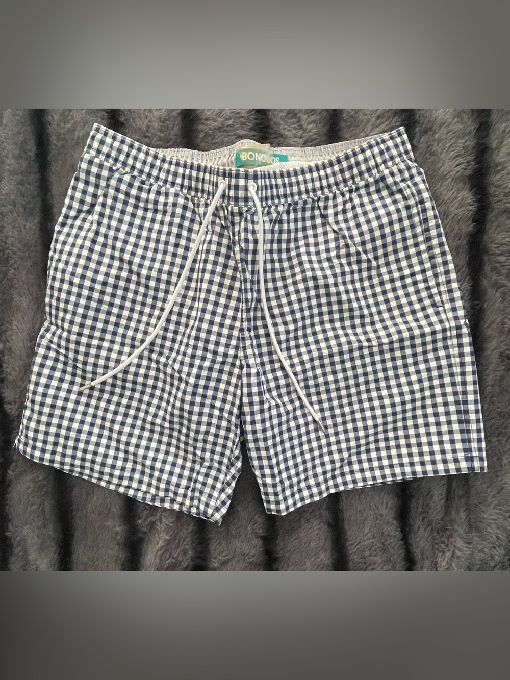 Bonobos Navy and White Gingham Men's Shorts